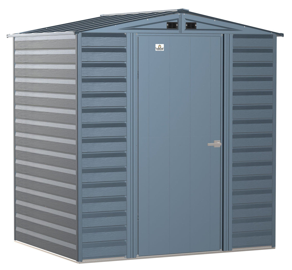 Arrow Select Galvanized Steel Storage Shed, Blue Grey, 6-ft x 5-ft