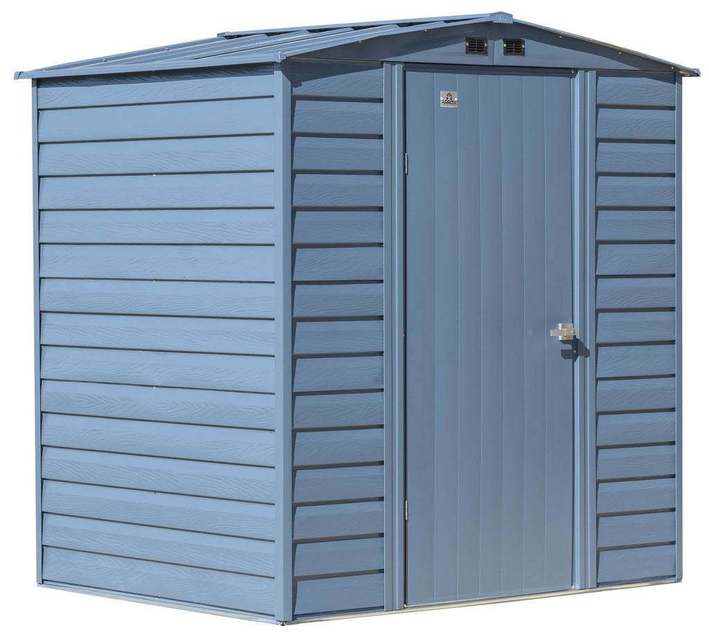 Arrow Select Galvanized Steel Storage Shed, Blue Grey, 6-ft x 5-ft