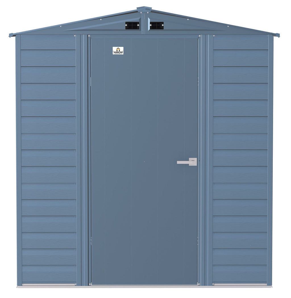 Arrow Select Galvanized Steel Storage Shed, Blue Grey, 6-ft x 5-ft