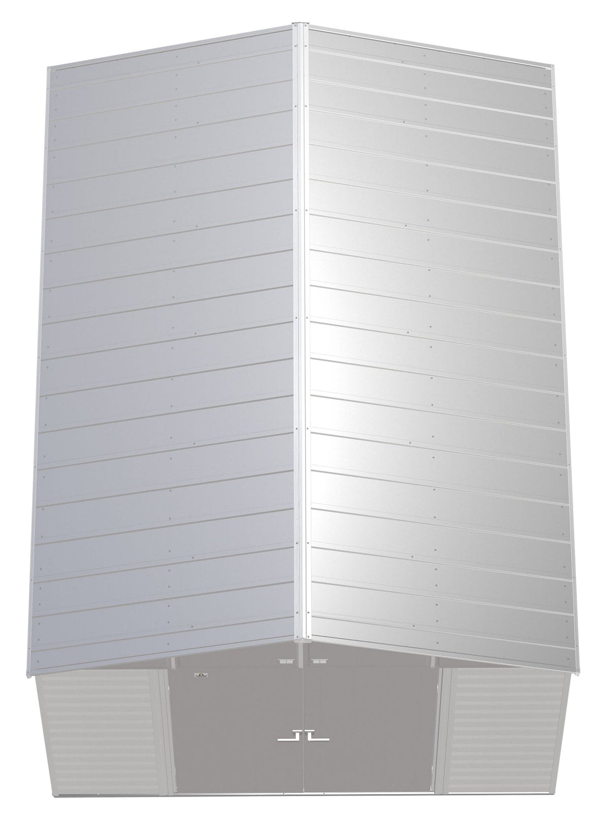 Arrow Select Galvanized Steel Storage Shed, Flute Grey, 10-ft x 14-ft