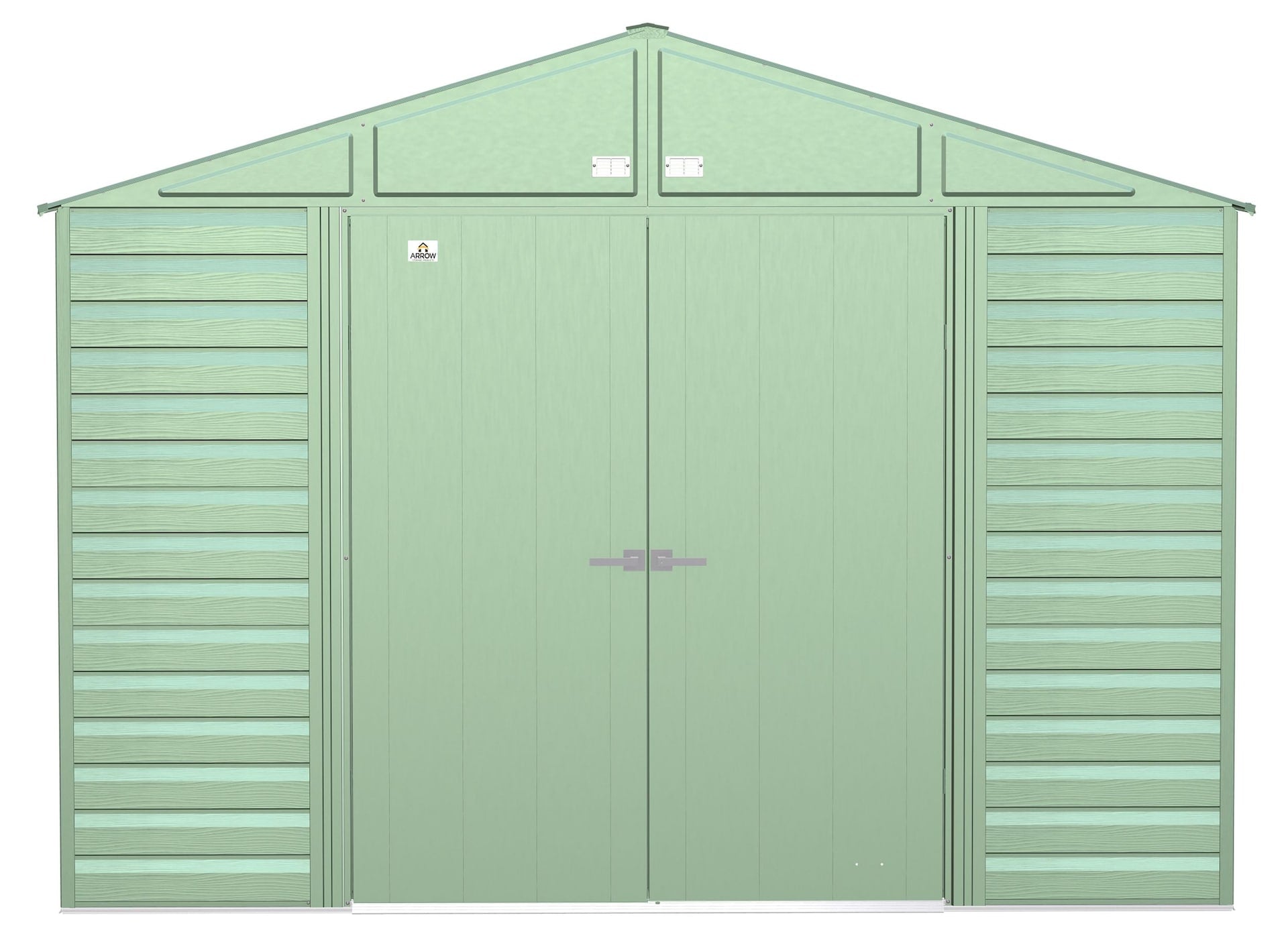 Arrow Select Galvanized Steel Storage Shed, Sage Green, 10-ft x 12-ft