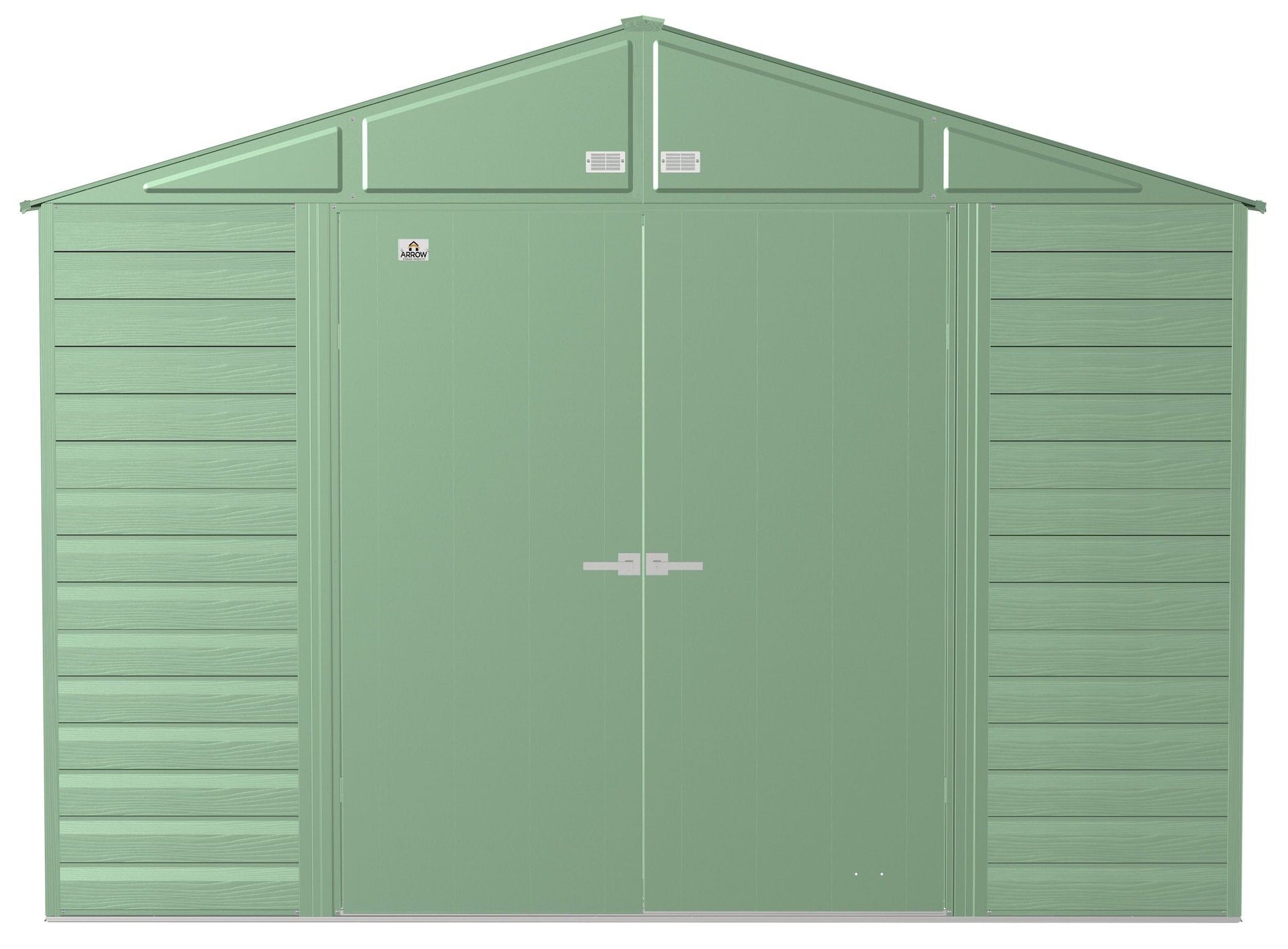 Arrow Select Galvanized Steel Storage Shed, Sage Green, 10-ft x 14-ft