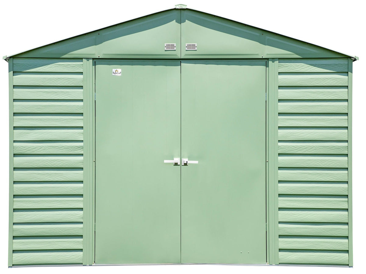 Arrow Select Galvanized Steel Storage Shed, Sage Green, 10-ft x 8-ft