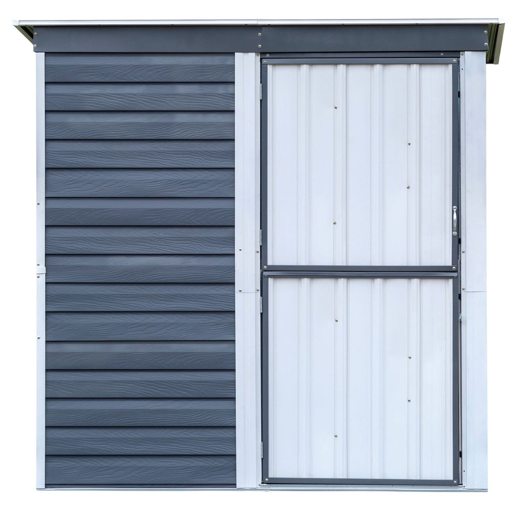 Arrow Shed-in-a-Box Steel Storage Shed, Charcoal/Cream, 6-ft x 4-ft