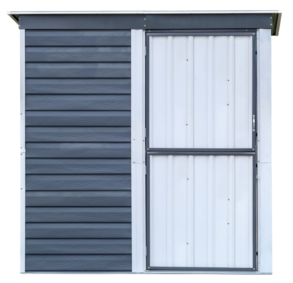 Arrow Shed-in-a-Box Steel Storage Shed, Charcoal/Cream, 6-ft x 4-ft