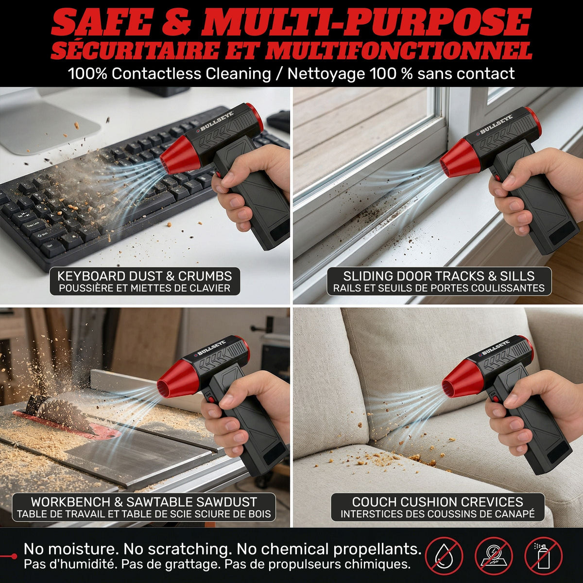 As Seen On TV Bullseye Air Blaster 7.4V Rechargeable Handheld Blower