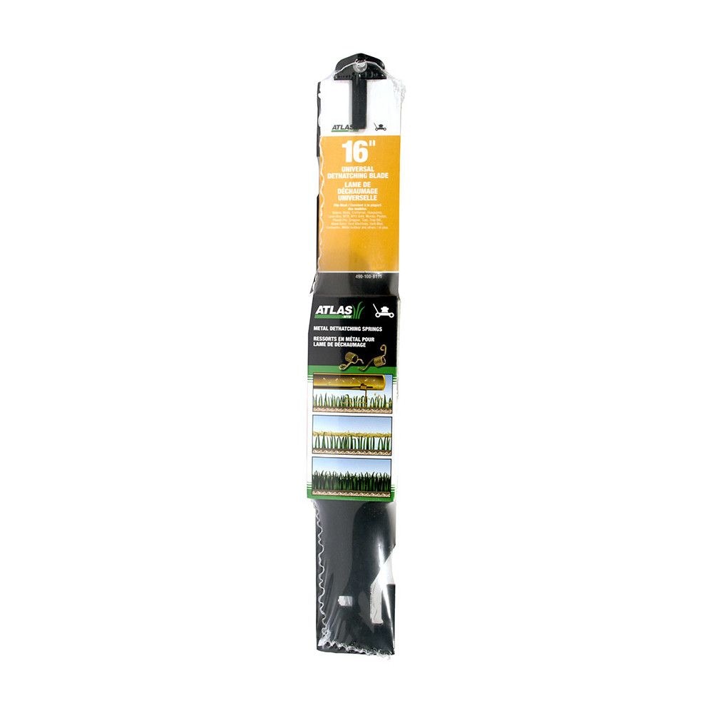 Atlas Universal Dethatcher Replacement Lawn Mower Blade, 16-in