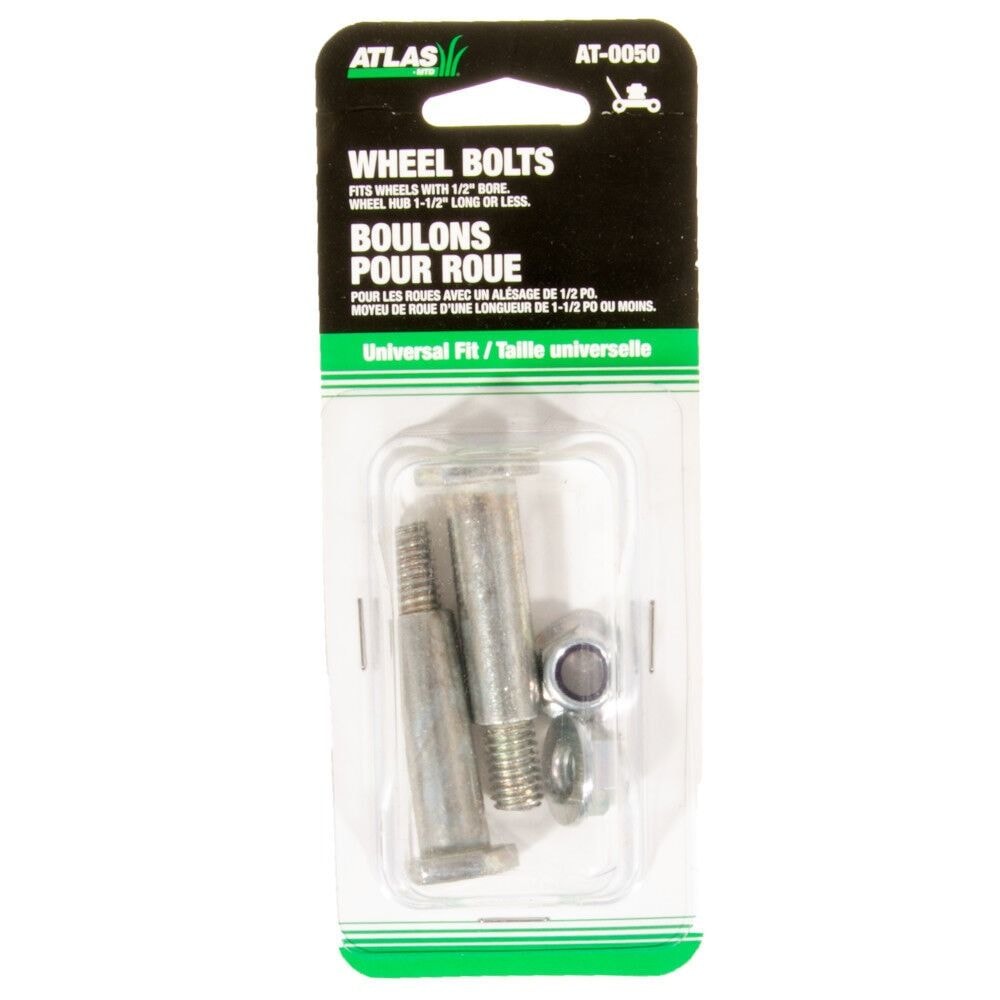 Atlas Universal Lawn Mower Wheel Bolts, 2-pk, 1-1/2-in