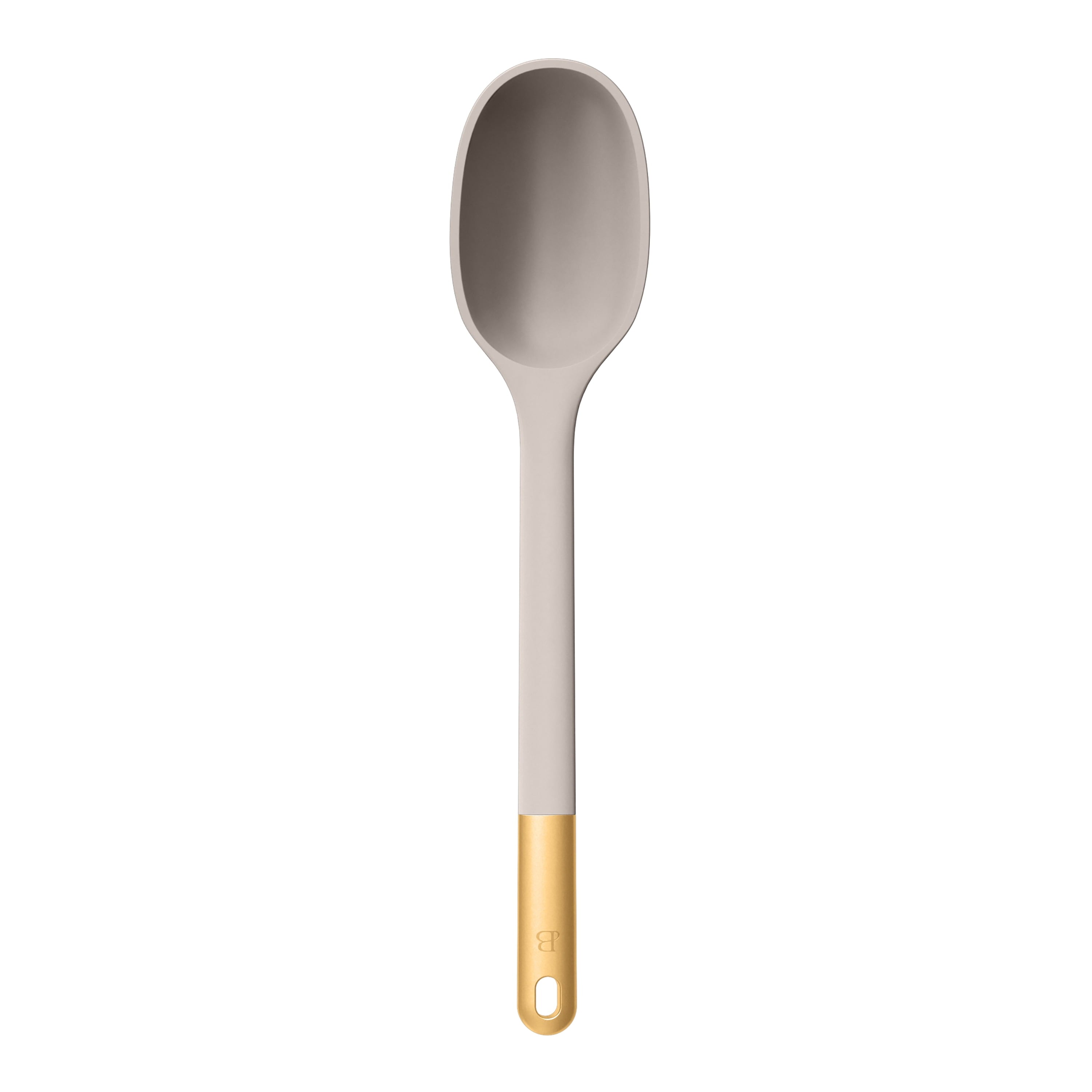 6-Piece Silicone Tool Set with Ceramic Crock, Porcini Taupe by Drew Barrymore