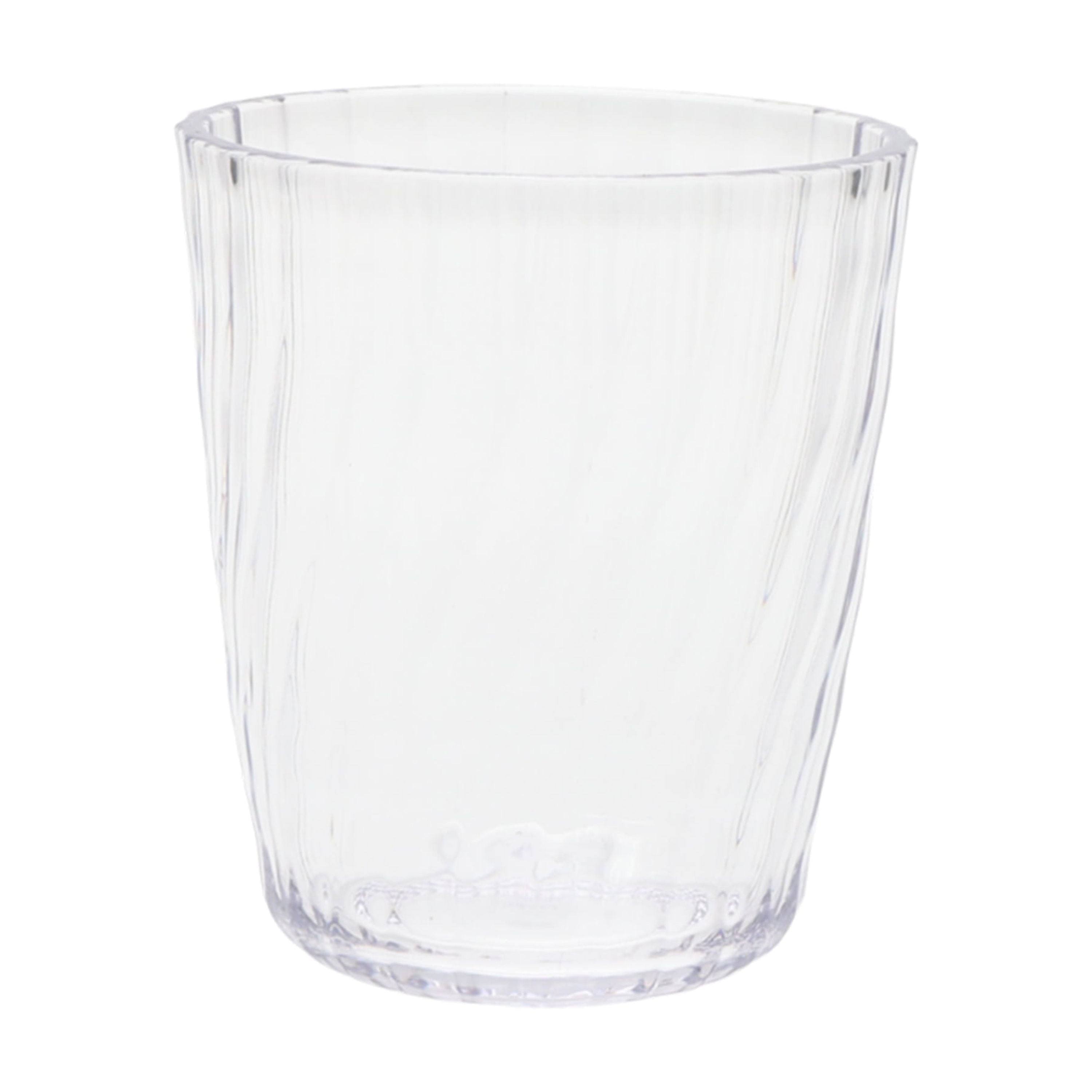 14-Ounce Acrylic Short Embossed Swirl Tumbler, Clear