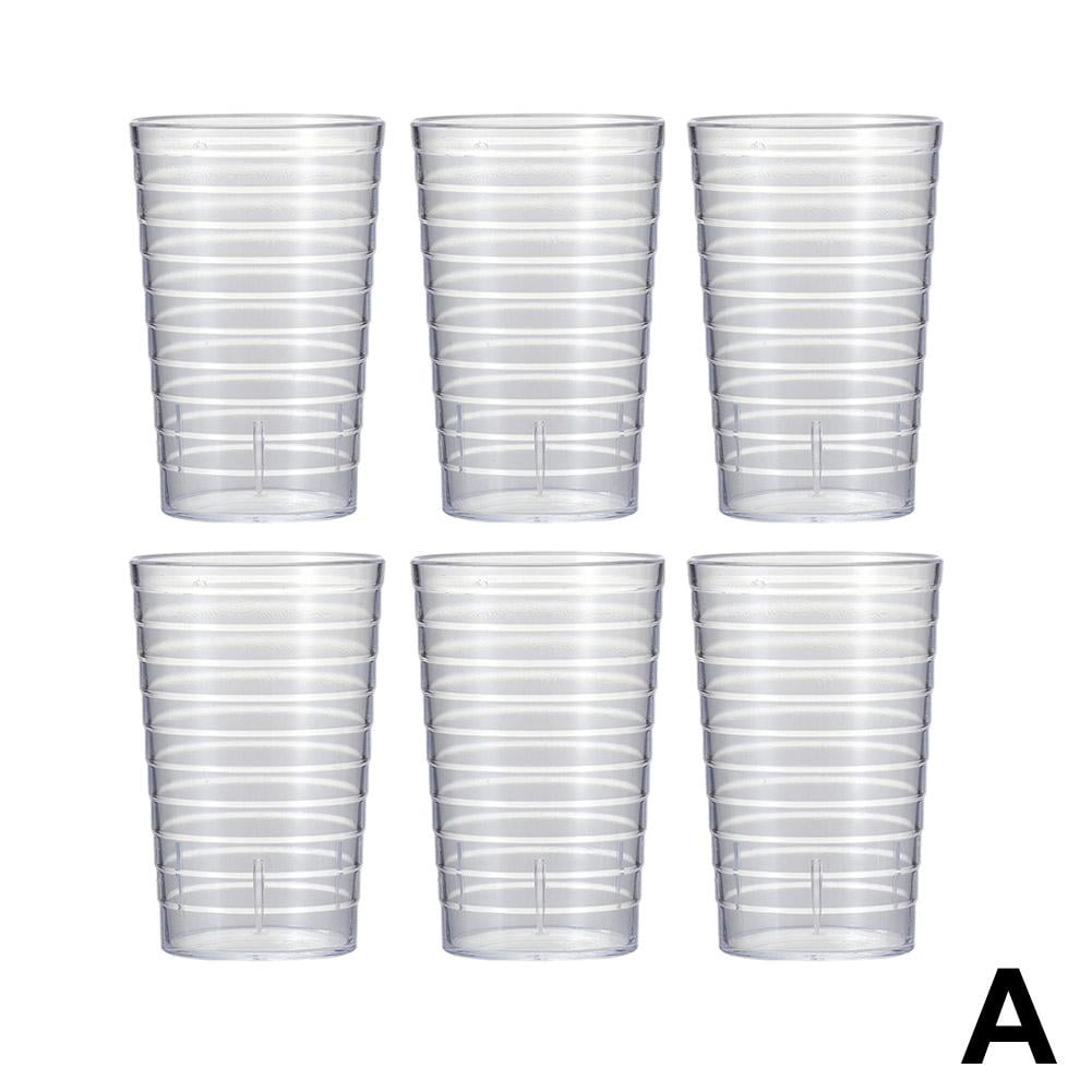 Plastic Juice Cups Set Colorful Drinkware for Beverage Cocktail Beer Bar Restaurant Unbreakable Tumblers Glasses for Home Party Commercial Use