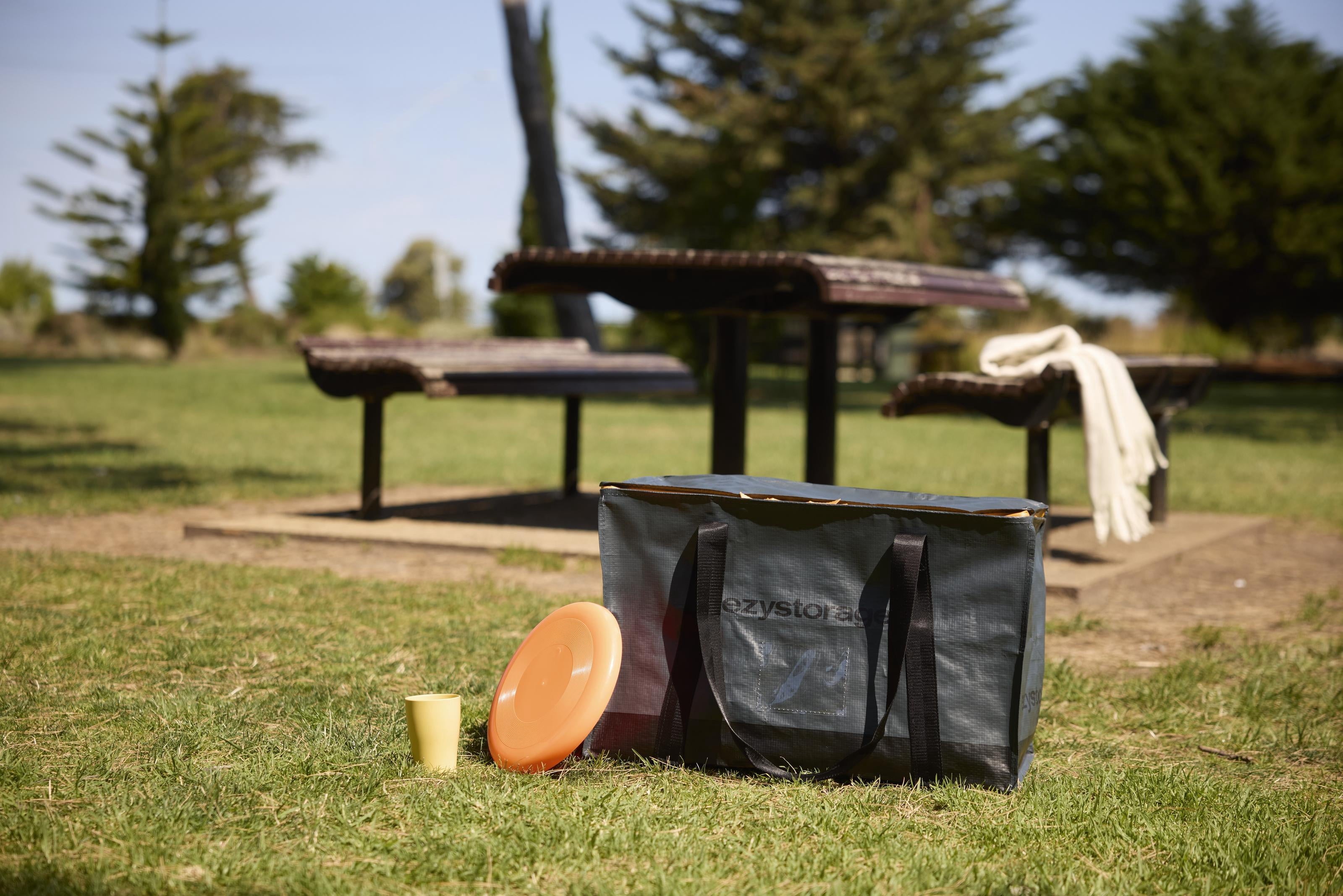 22.1 Gallon, Large, Heavy-Duty Collapsible Utility Storage Bag with Zipper and Reinforced Handles