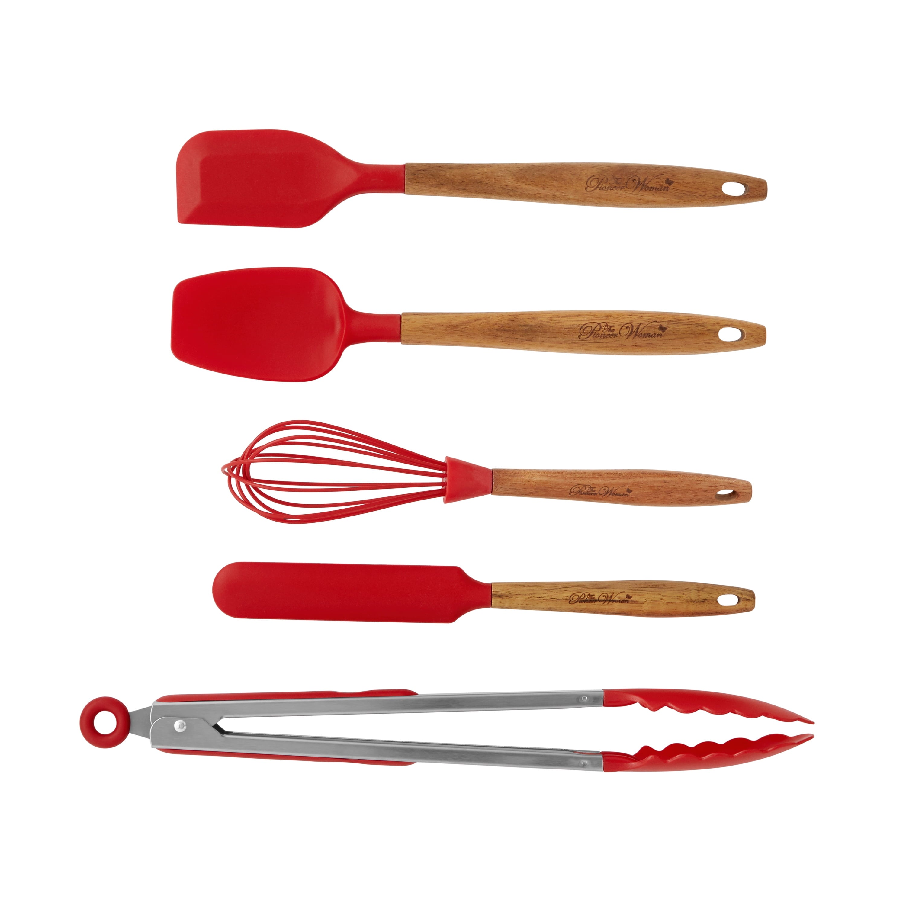 10-Piece Silicone and Acacia Wood Handle Cooking Utensils Set, Blue