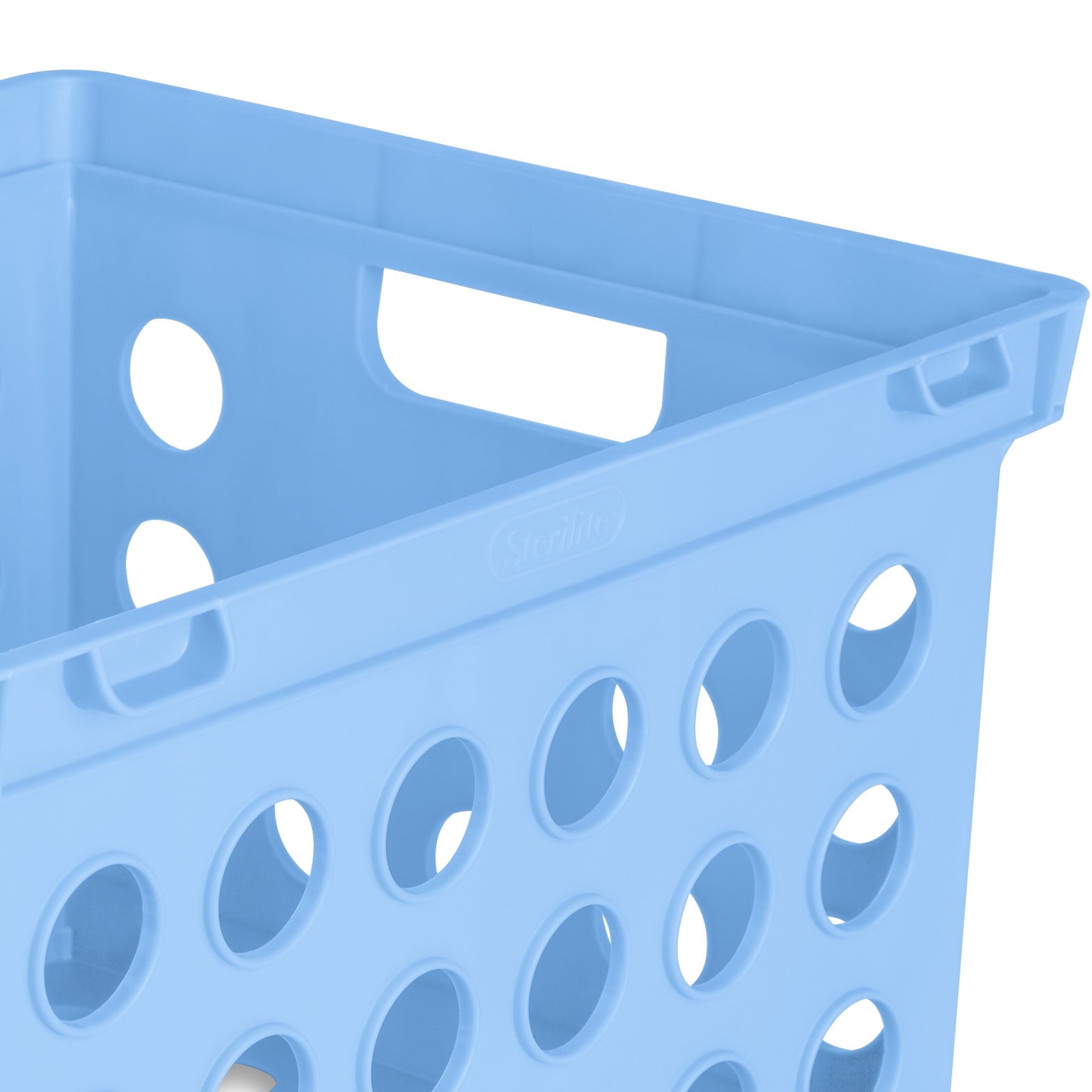 File Crate, Versatile Plastic Bin with Handles, Letter or Legal File Storage, Black, Standard Size