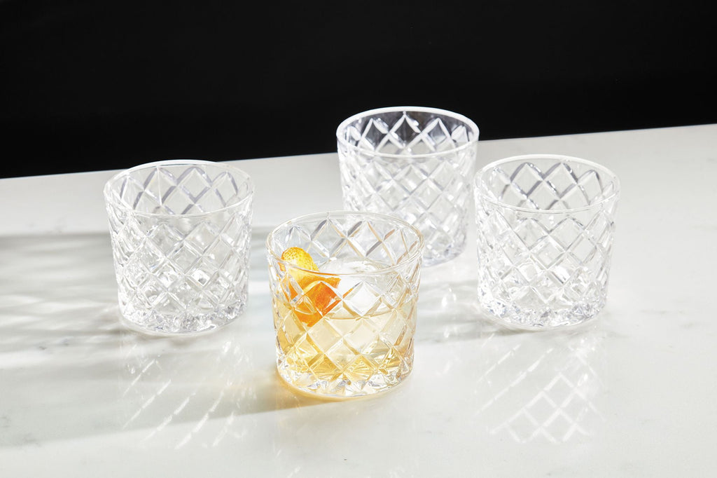 Better Homes &amp; Gardens Diamond Cut Old Fashioned Glass, 4-Pack