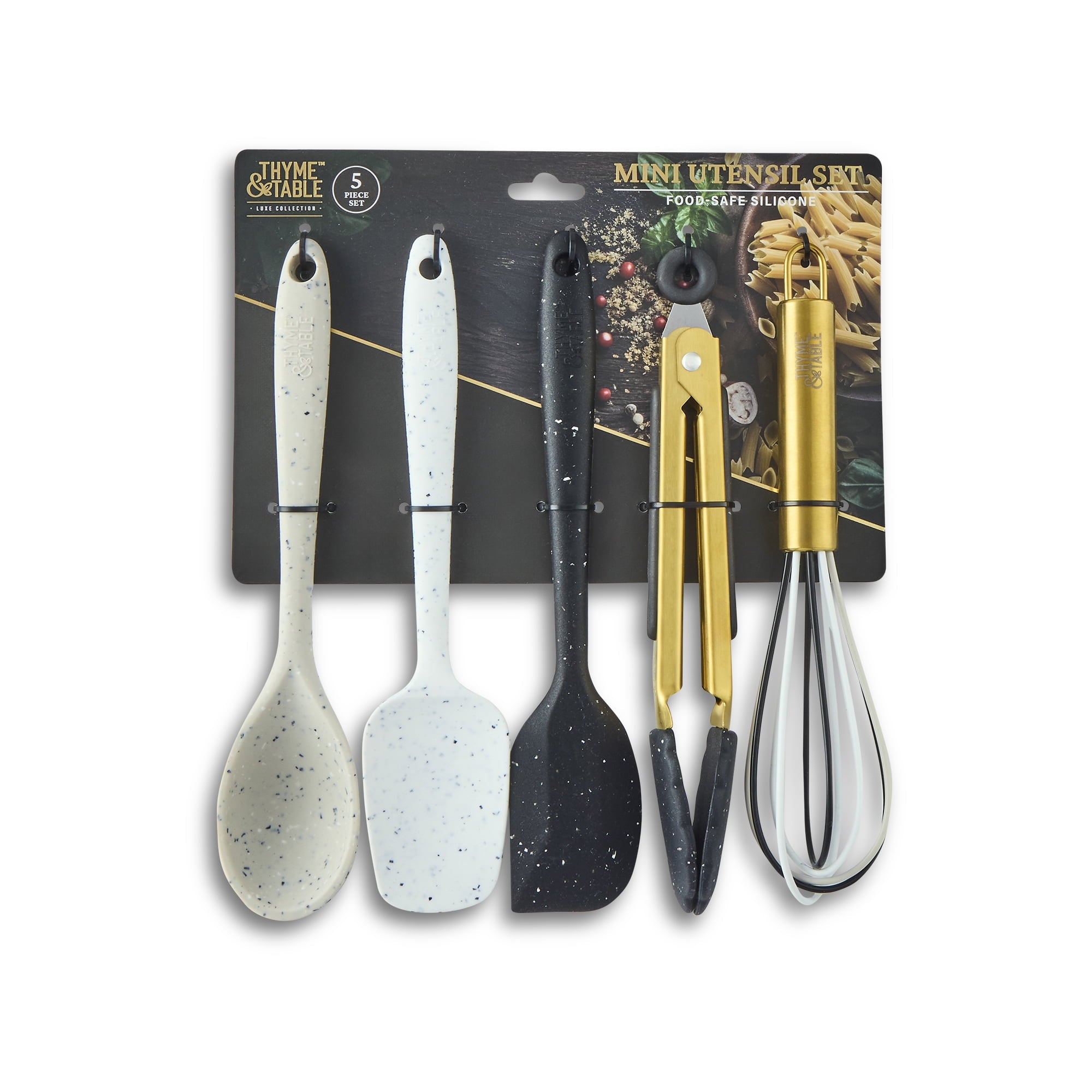 Thyme &amp; Table 5-Piece Silicone Mini Kitchen Utensil Set
