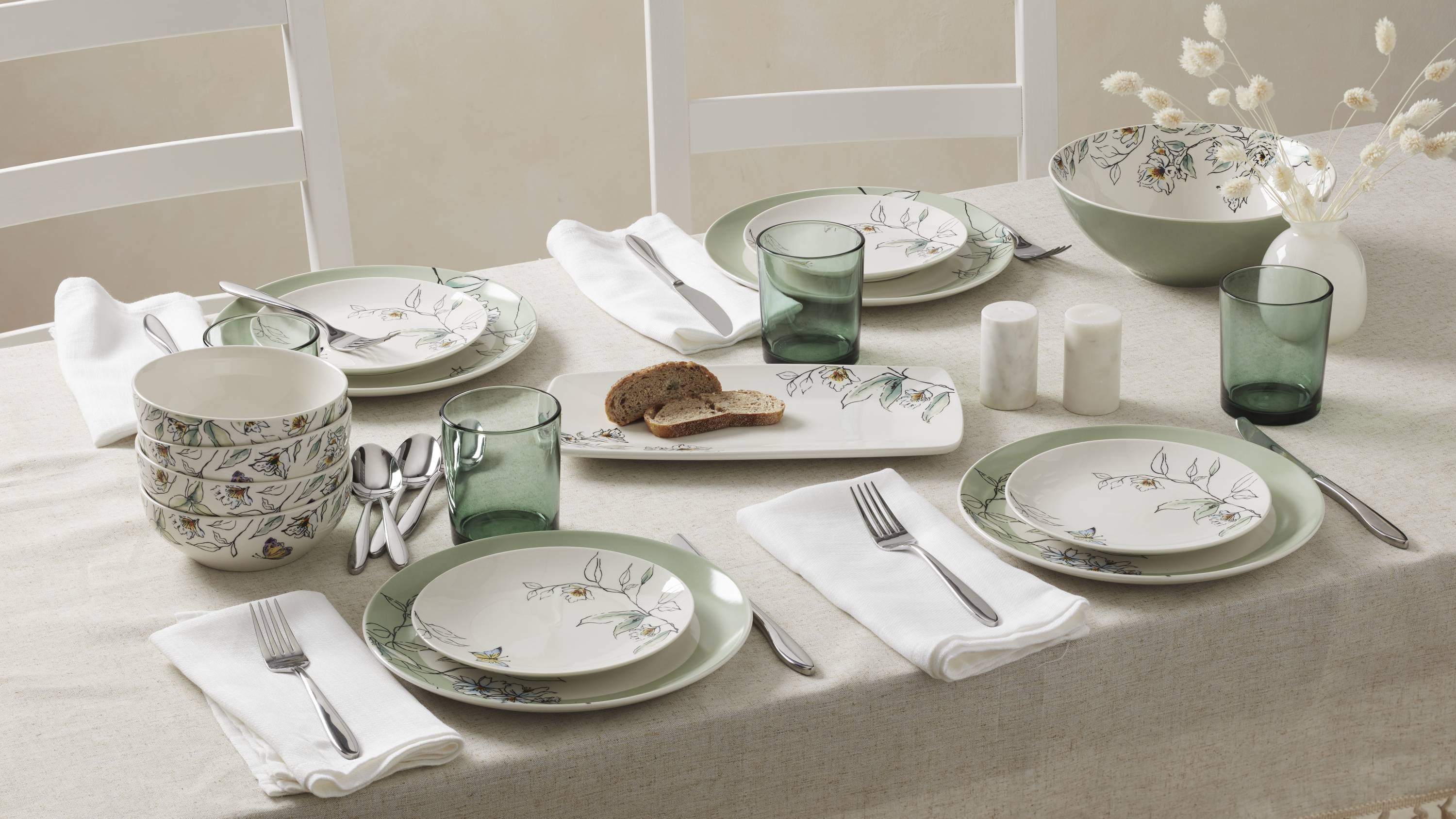 Entertain 365 12-Piece Clear Glass Stackables Drinkware Set