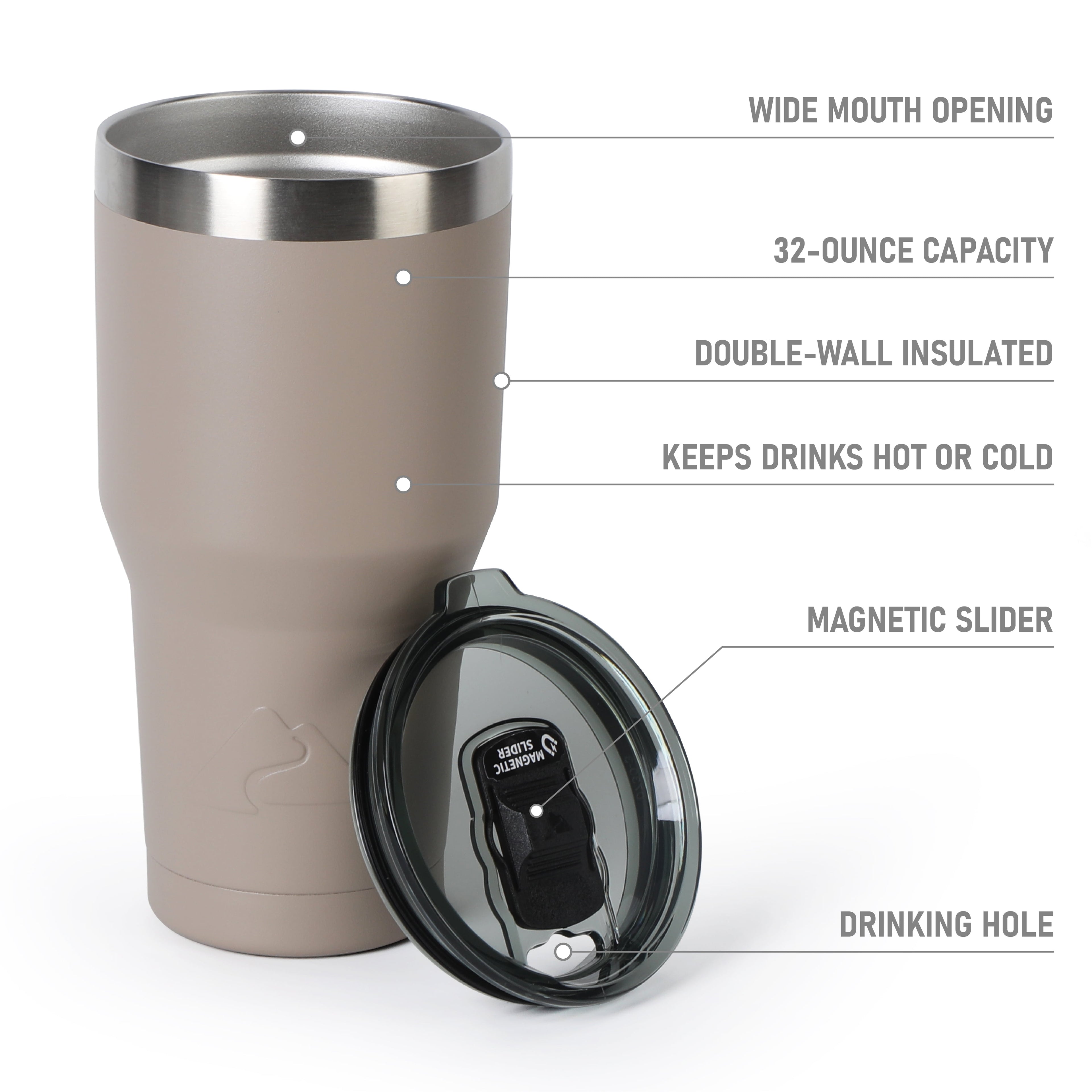 Ozark Trail 32 oz Stainless Steel Insulated Tumbler, Black
