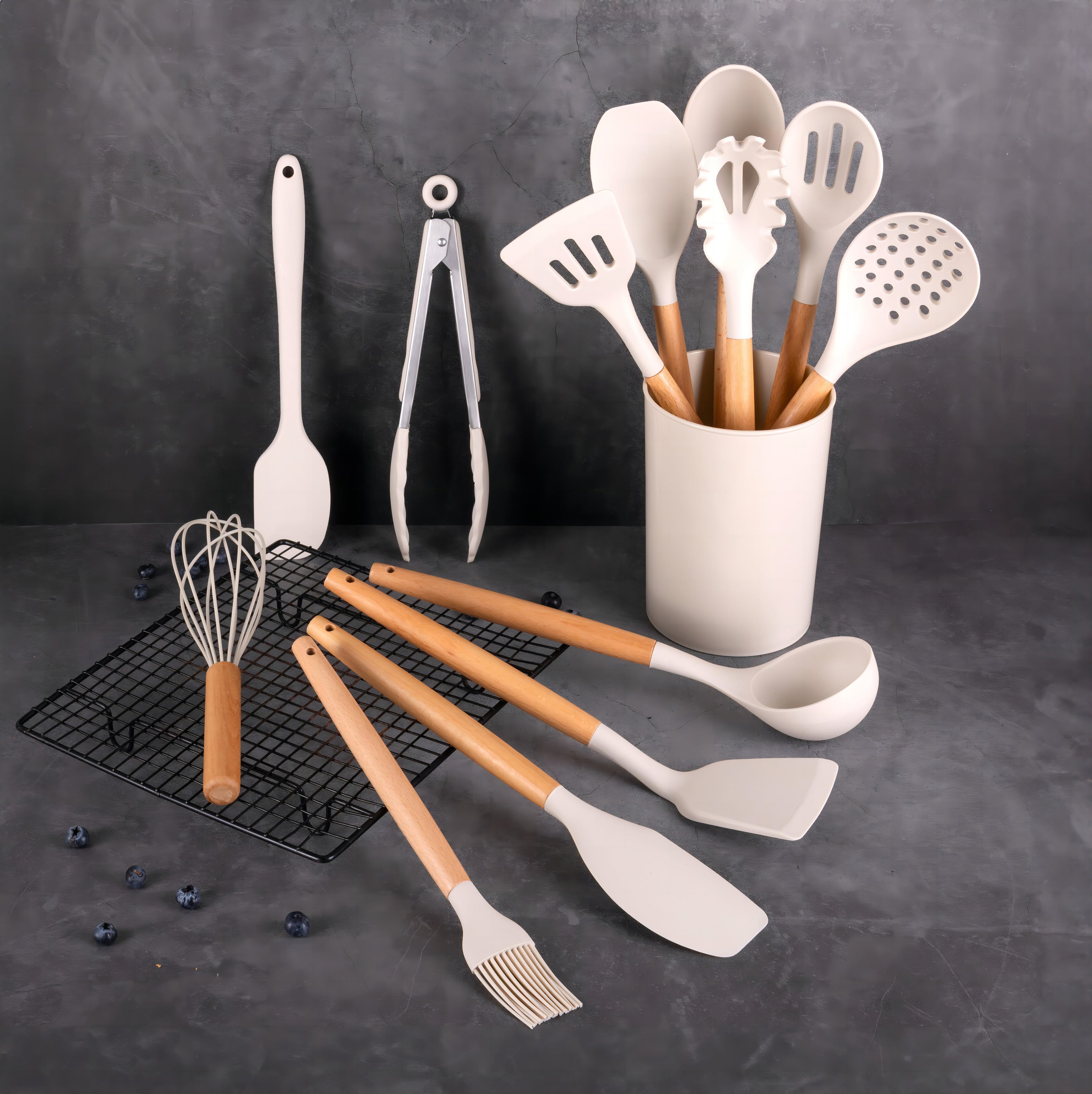 14pcs Cooking Utensil Set with Caddy