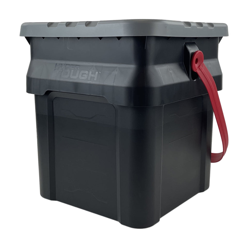 5 Gallon Heavy Duty Plastic Material Bucket Tote, Black, Adult
