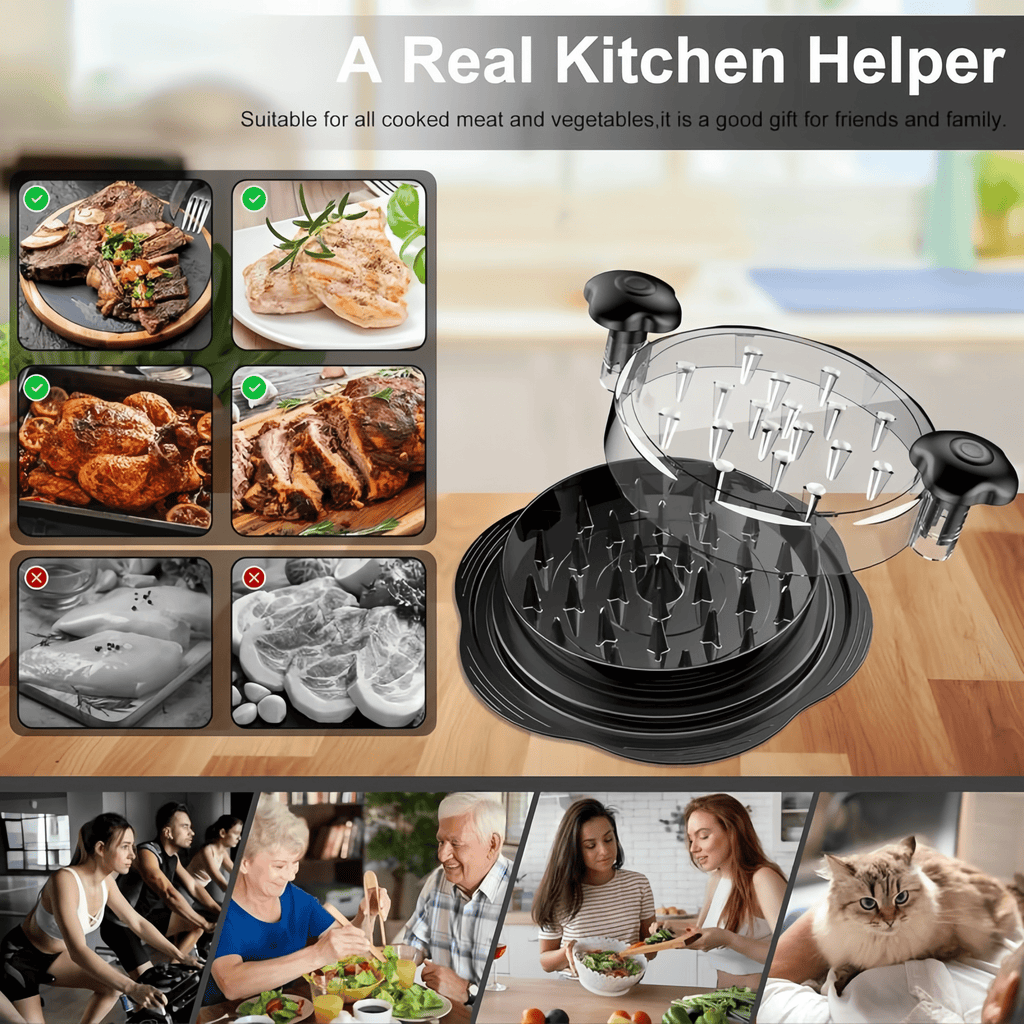 Chicken Shredder Tool Twist (Large 10 Inch), Meat Shredder for Pulled Pork Beef &amp; Chicken, BPA Free with Anti-Slip Base &amp; Handle, Kitchen Gadget, 1 Count
