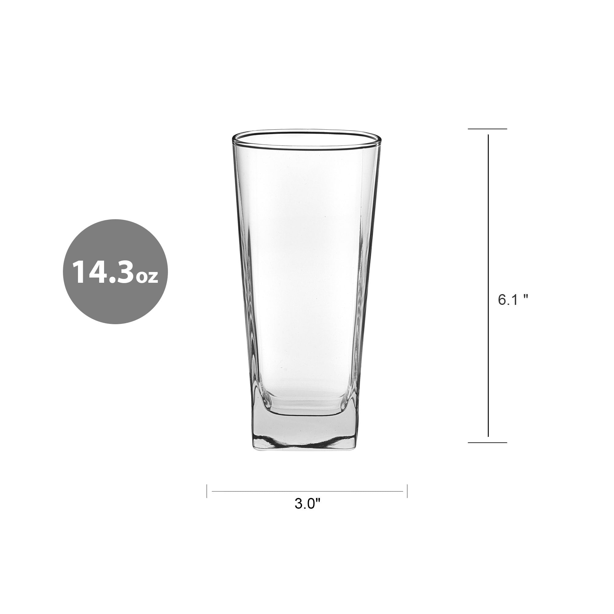 Better Homes &amp; Gardens Hollis Beverage Glass Set, 14.4 oz, 8-Piece