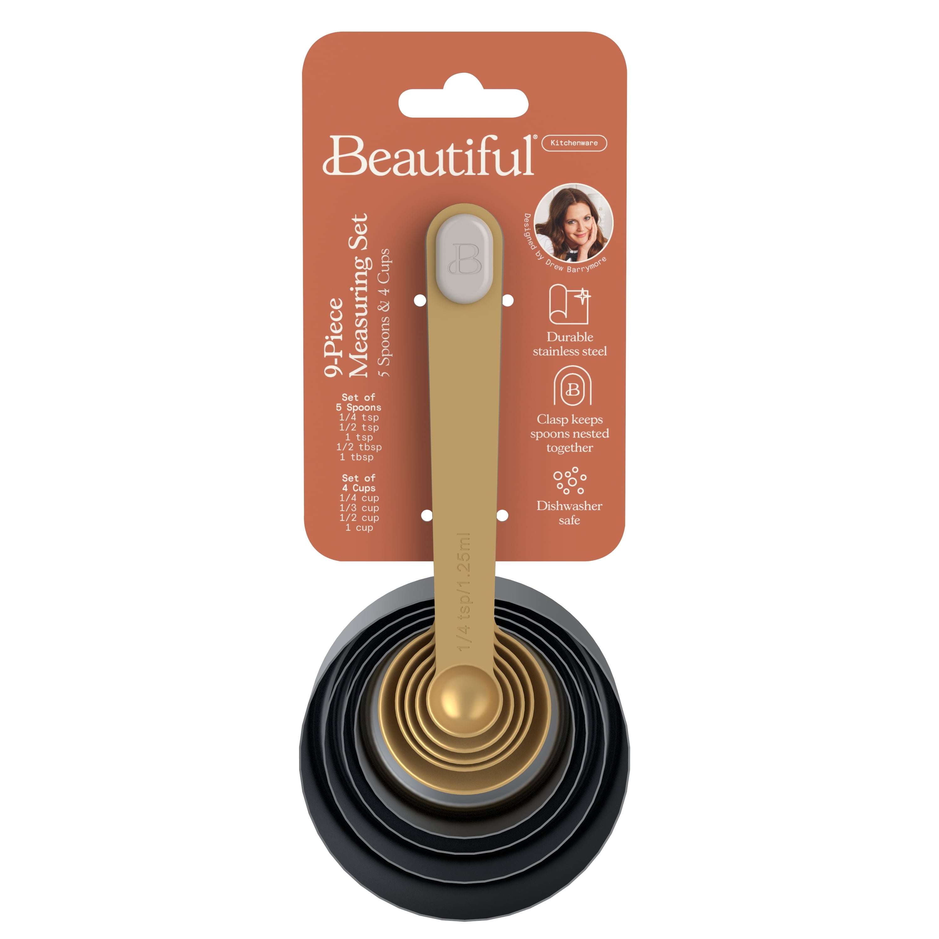 9-Piece Measuring Kitchen Utensil Set by Drew Barrymore