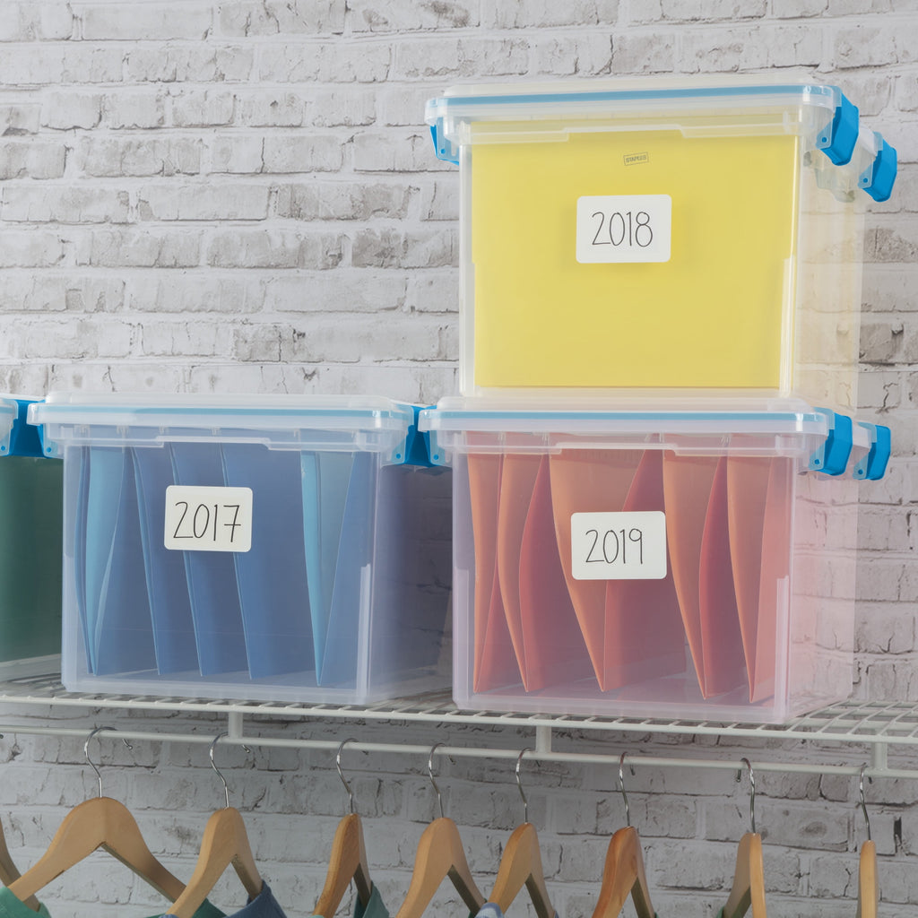 7.5 Quart Clear Plastic Storage Box with Latching Lids, (6 Pack)