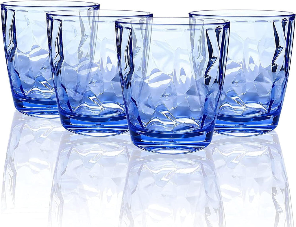 470ml Transparent Blue PC Drinkware (Set of 4)
