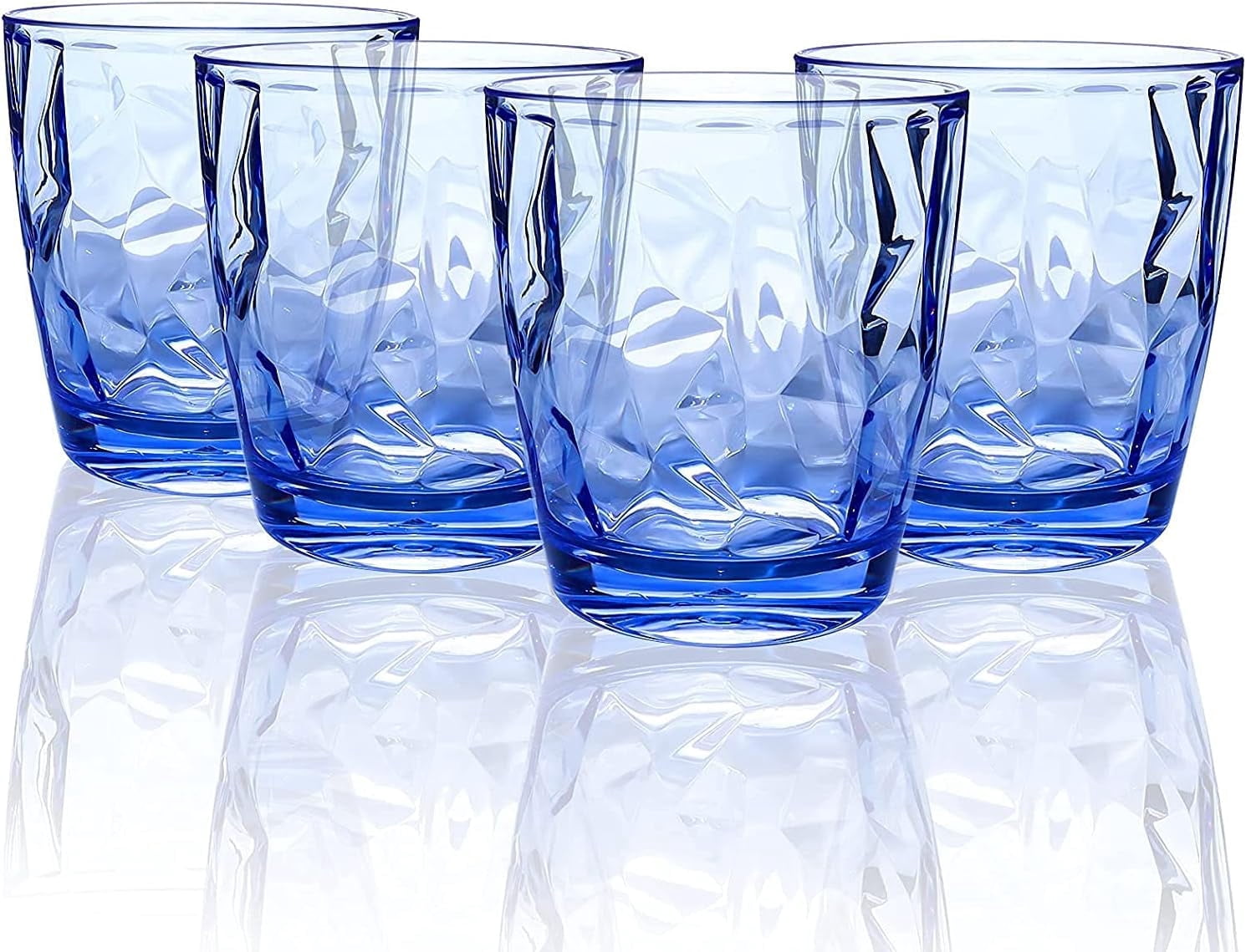470ml Transparent Blue PC Drinkware (Set of 4)