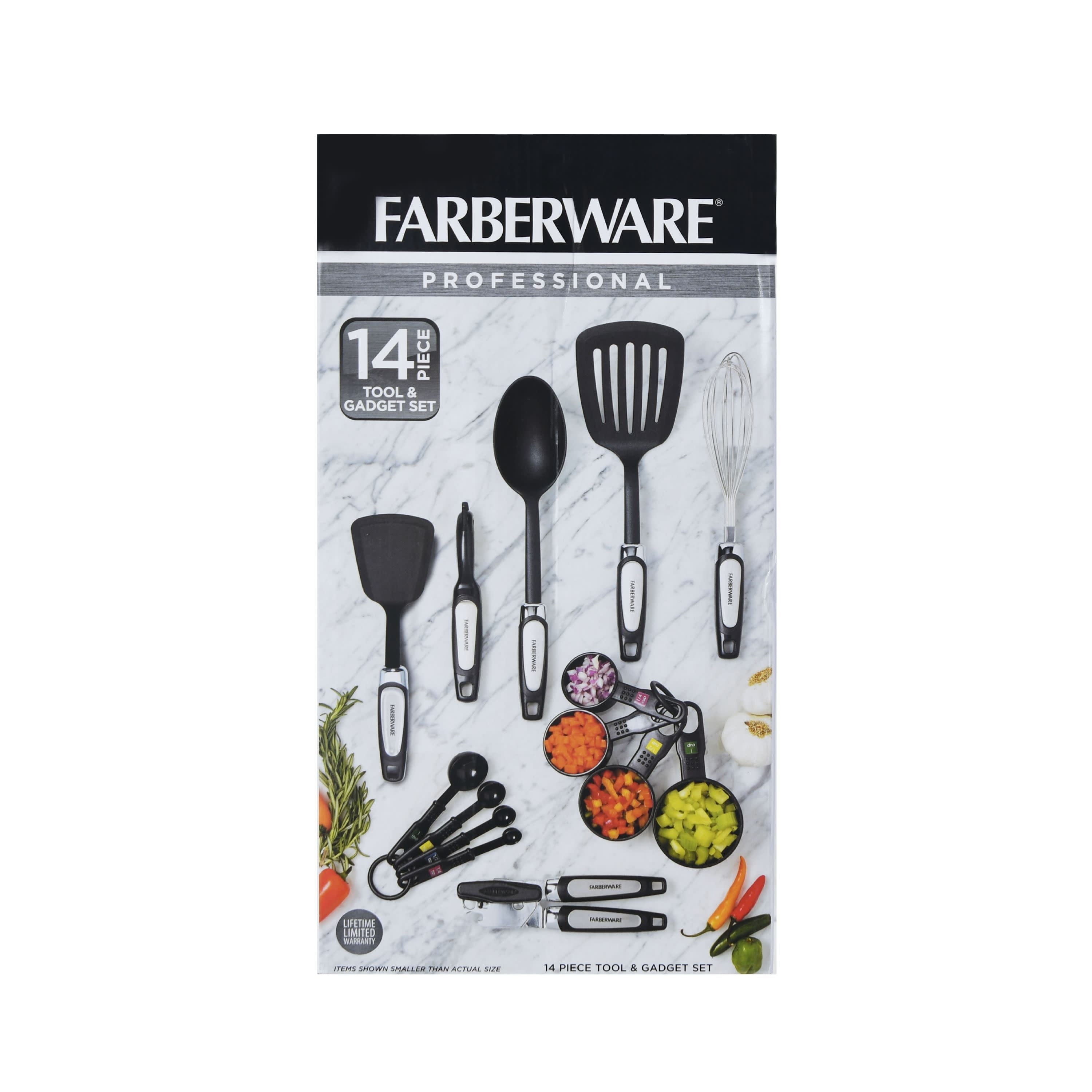14-Piece Kitchen Tool and Gadget Kitchen Utensil Set in Black