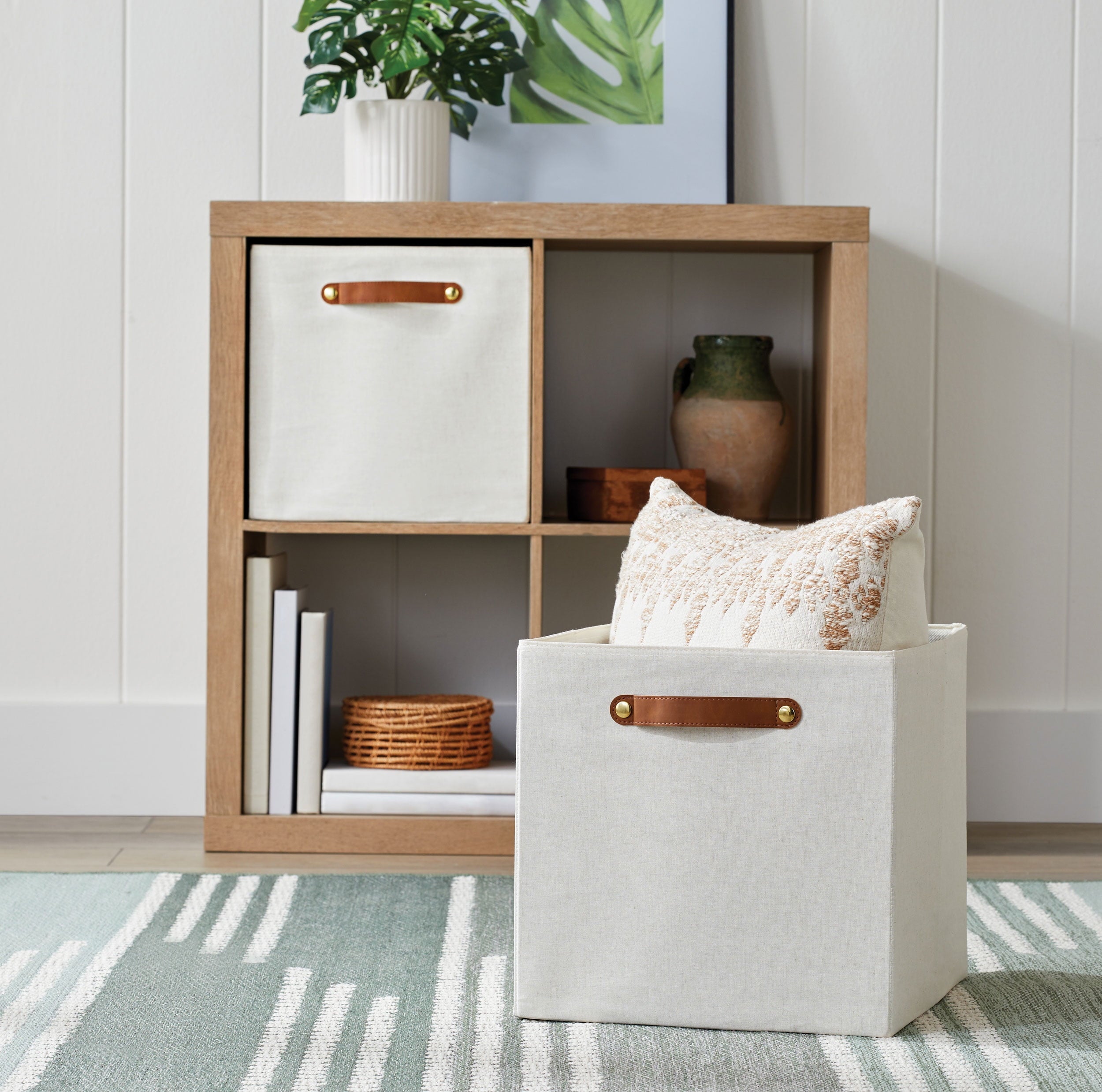 Better Homes &amp; Gardens Collapsible Fabric Cube Storage Bin, Vanilla