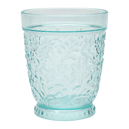 (2 pack) 16-Ounce Embossed Tritan Plastic Ditsy Tumbler, Teal