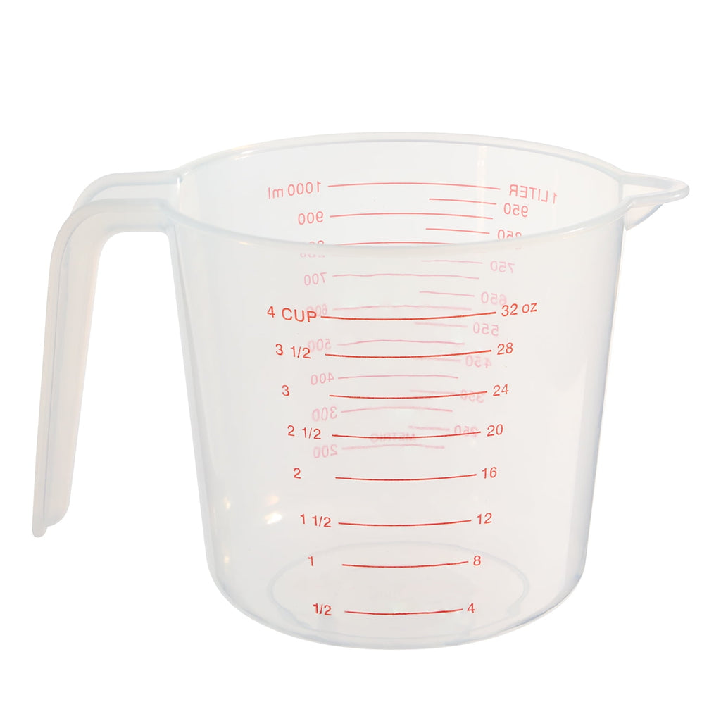 4 Cup PP Plastic Measuring Cup, 32 oz, Clear