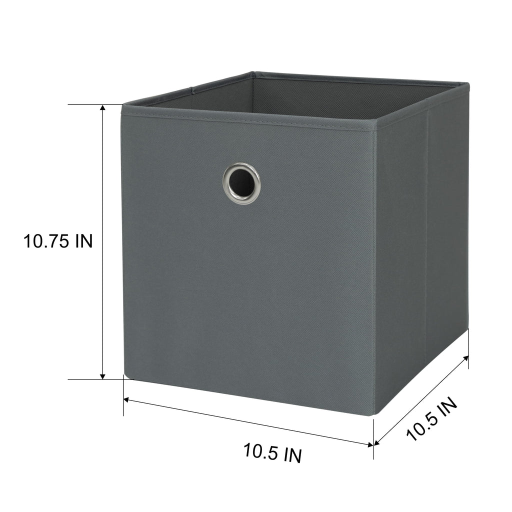 Collapsible Fabric Cube Storage Bins (10.5" x 10.5"), Blue Cove, 4 Pack