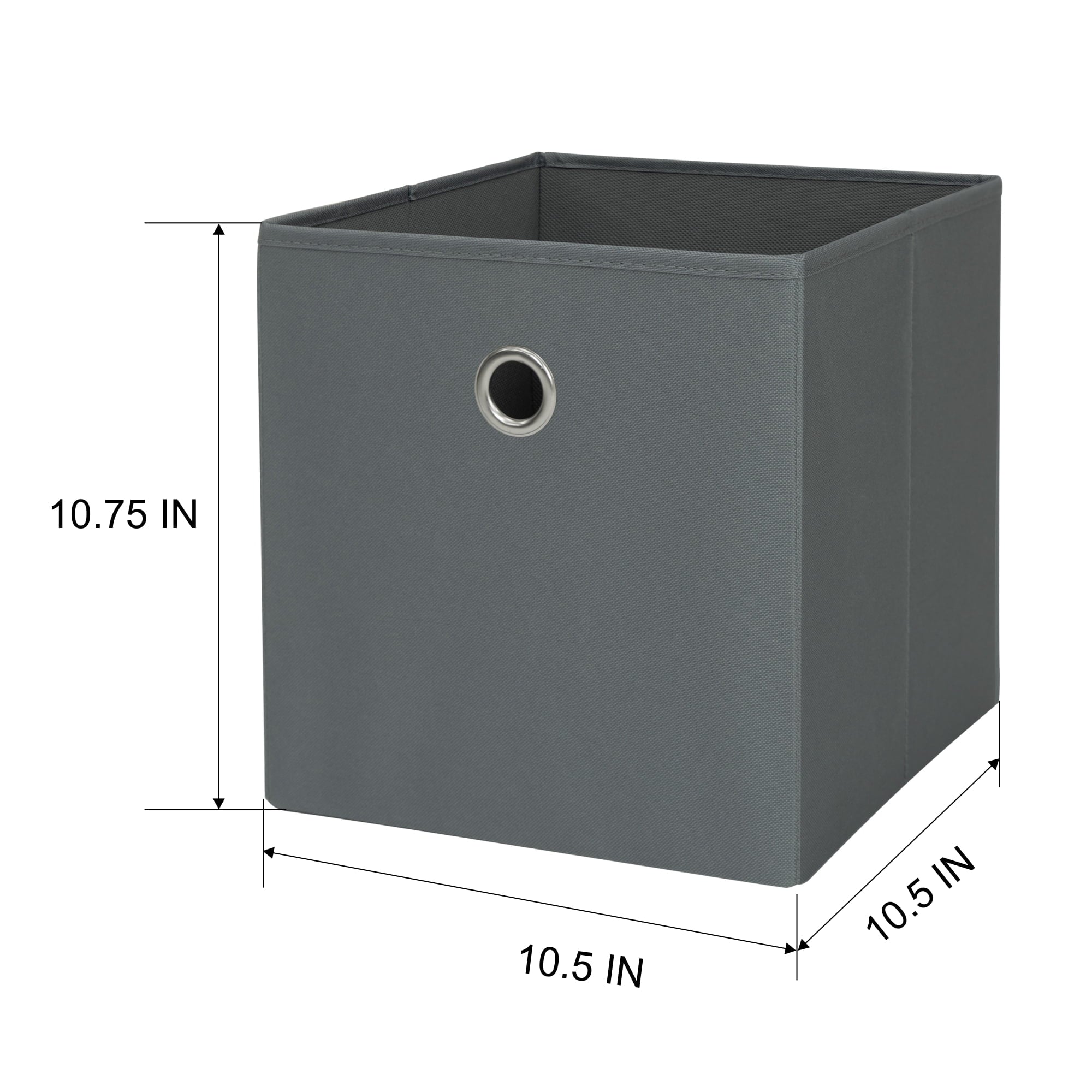 Collapsible Fabric Cube Storage Bins (10.5" x 10.5"), Blue Cove, 4 Pack