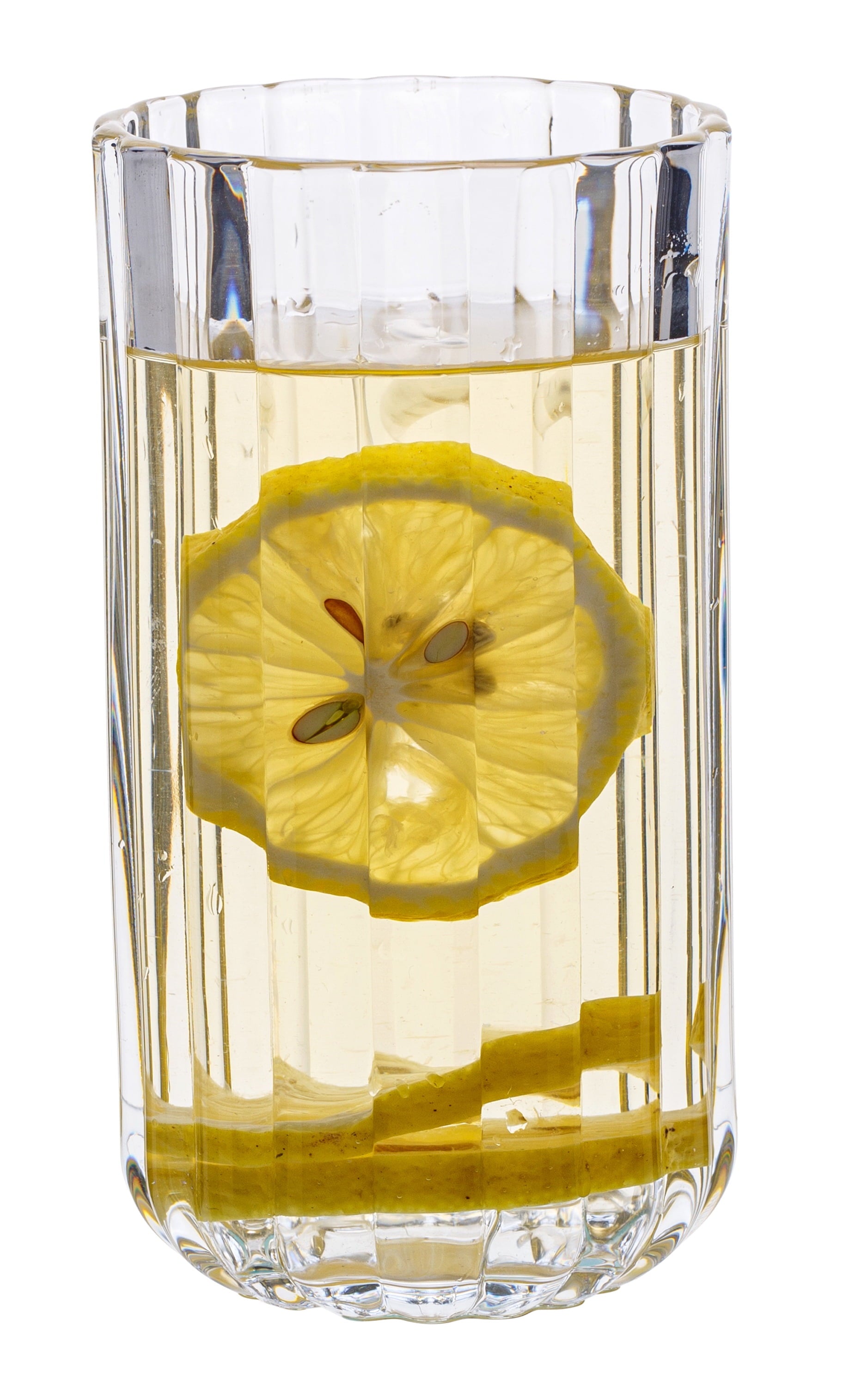 (2 pack) Better Homes &amp; Gardens 14OZ Fluted Glass Tumbler Clear