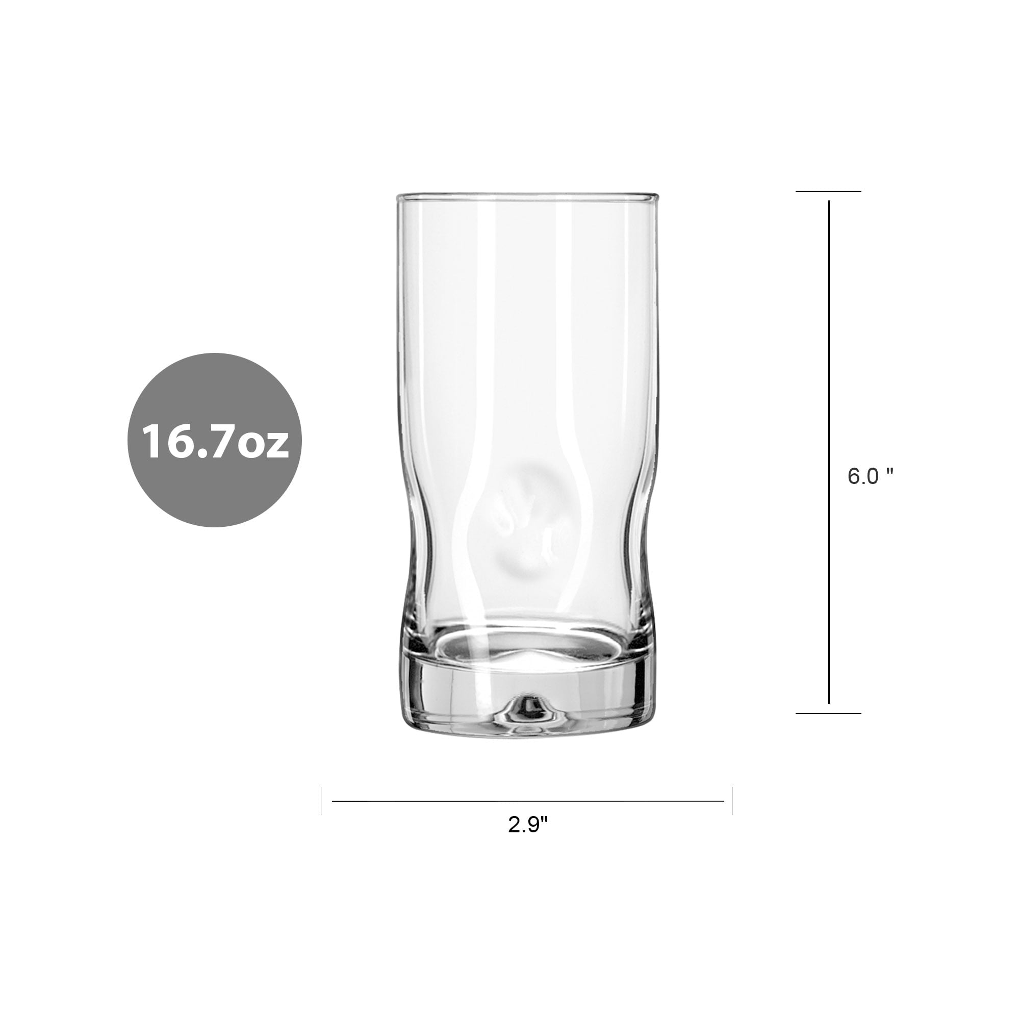 Better Homes &amp; Gardens Lyra Glass Drinkware Set, 16.7 oz, 8-Piece