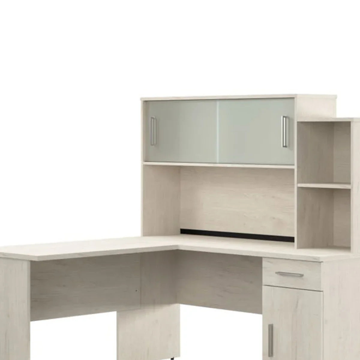 Bestar Orford L-Shaped Desk with Hutch