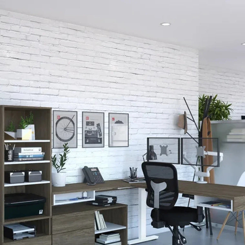Bestar Viva L-shaped Height-adjustable Workstation
