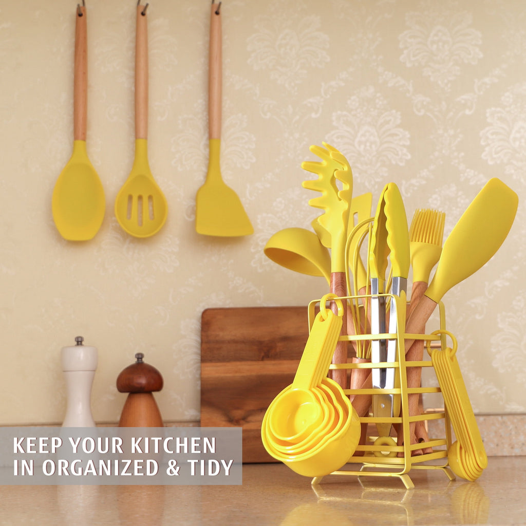 32 PCS Silicone Cooking Utensils Set, 446°F for Nonstick Cookware