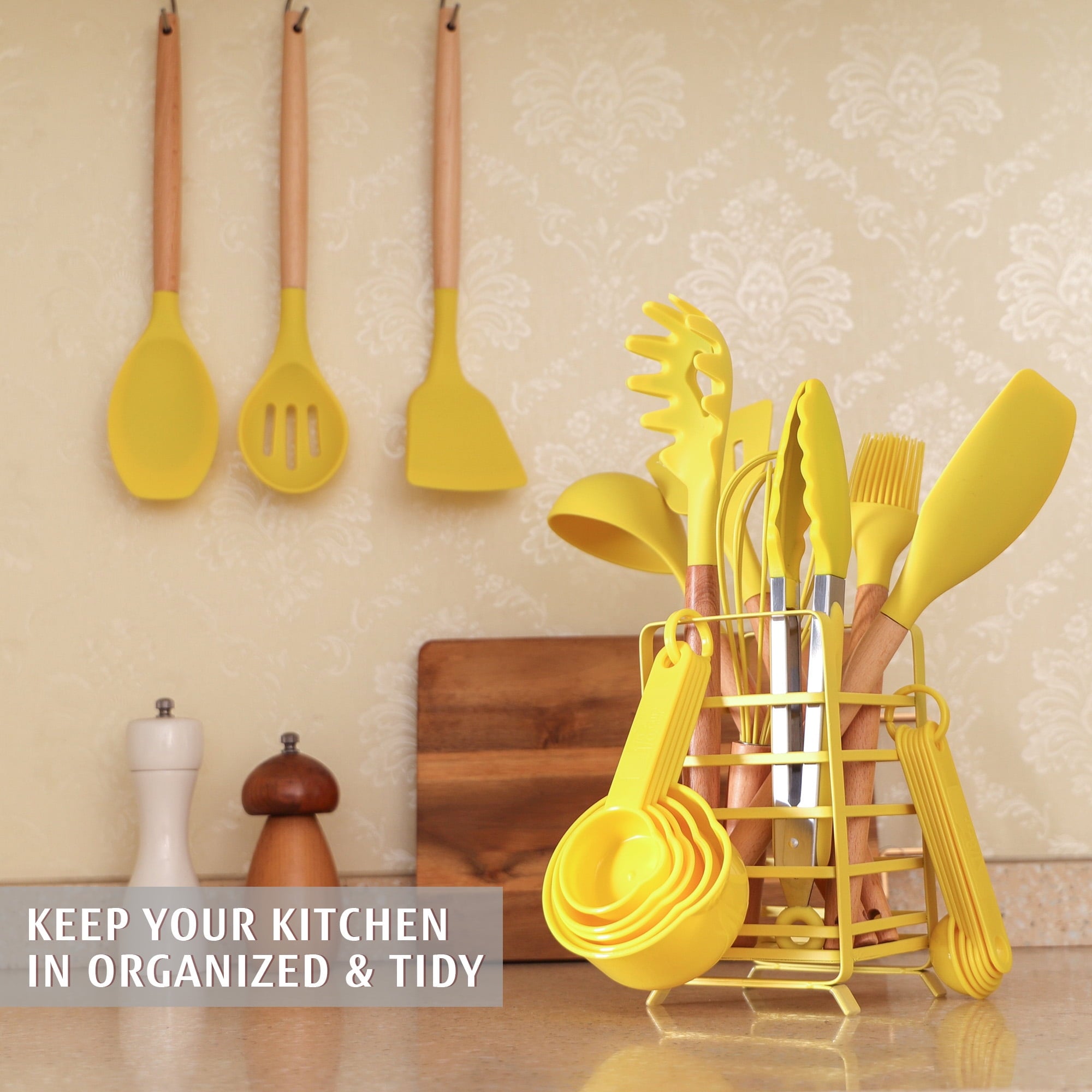32 PCS Silicone Cooking Utensils Set, 446°F for Nonstick Cookware