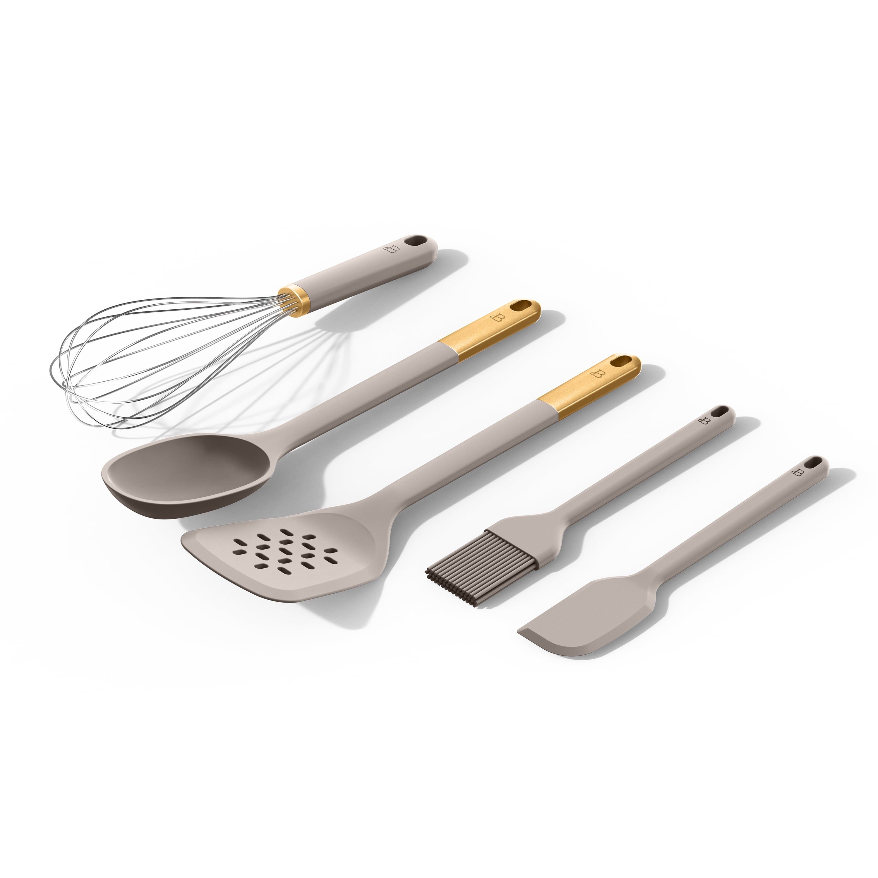 5-Piece Kitchen Tool Set, Porcini Taupe by Drew Barrymore