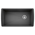 Blanco Diamond SILGRANIT 33-in Super Single Undermount Kitchen Sink, Anthracite
