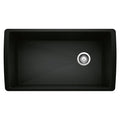 Blanco Diamond SILGRANIT 33-in Super Single Undermount Kitchen Sink, Coal Black