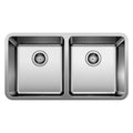 Blanco Formera 33-in 50/50 Double Bowl Undermount Stainless Steel Kitchen Sink