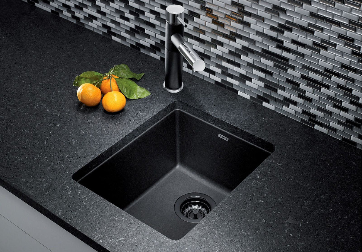 Blanco Precis SILGRANIT 13-in Undermount Bar Sink, Cinder