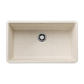 Blanco Precis SILGRANIT 32-in Super Single Undermount Kitchen Sink, Soft White