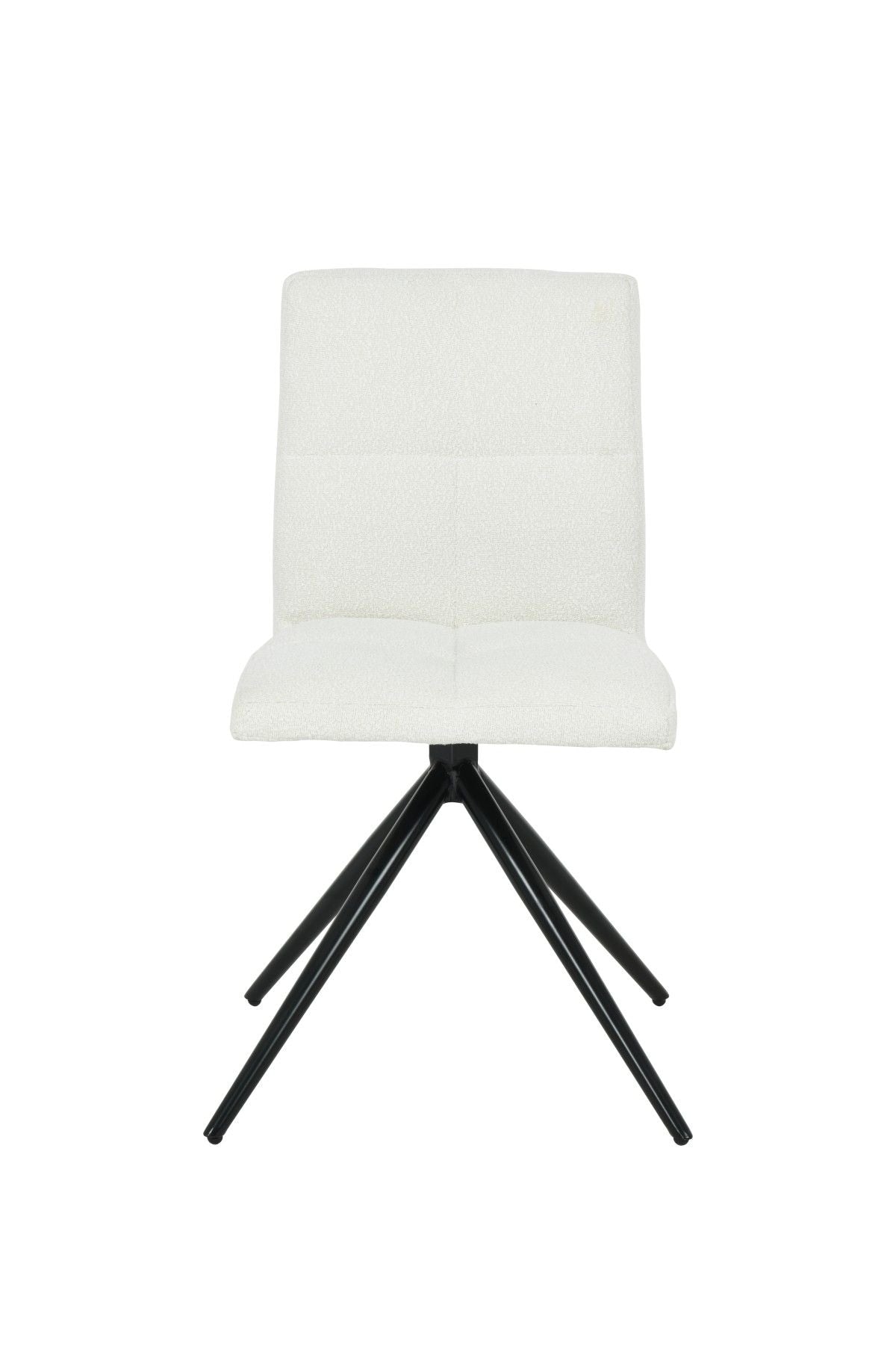 Brassex Ethan White Fabric Upholstered Armless Dining Chair, 2-pc