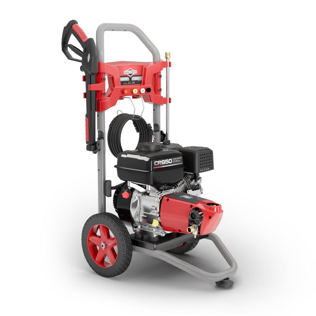 Briggs & Stratton 3200 PSI 2.5 GPM 208cc Engine Wheeled Gas Pressure Washer